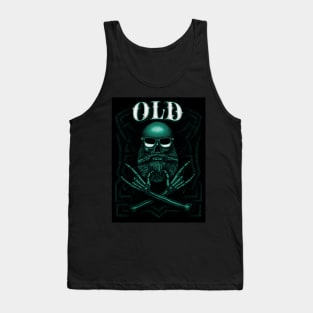 Old. Skull with beard. Tank Top